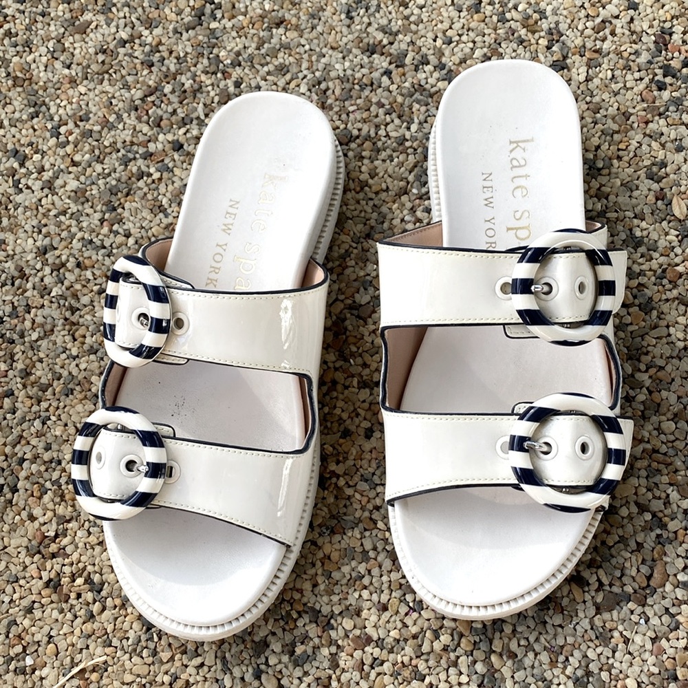Kate Spade 7 slides black and white